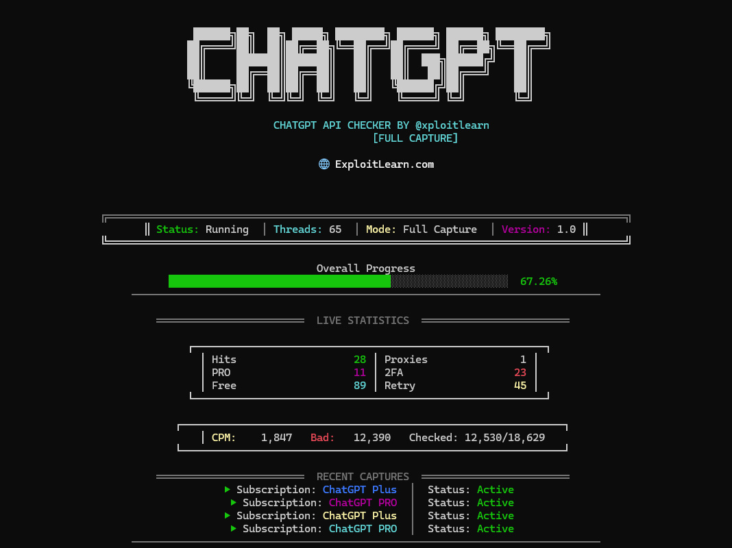 Chat GPT CHECKER | API | FULL CAPTURE | Captchaless