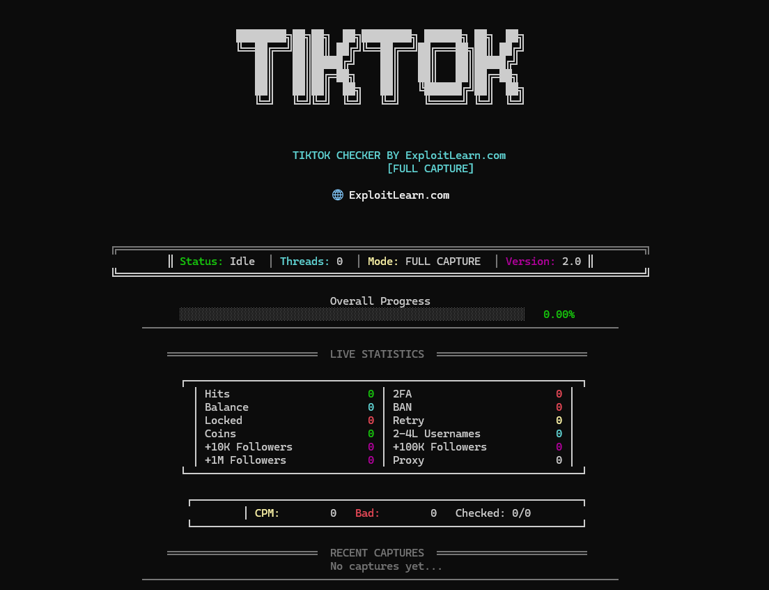 TIKTOK API CHECKER | FULL CAPTURE | AUTO COOKIE SAVE